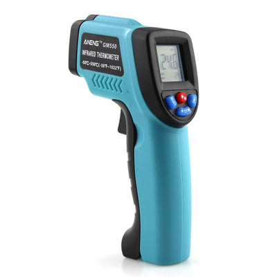GM550 Digital Infrared Thermometer Pyrometer Aquarium Laser Thermometer Outdoor Thermometer (Sky Blue)