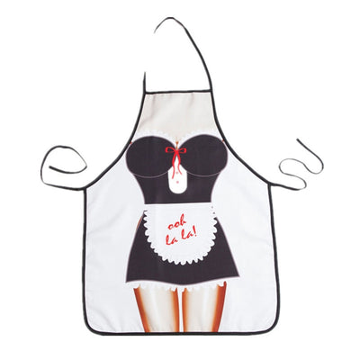 Novelty Cooking Kitchen Apron Sexy Waiter Printed Apron Cooking Grilling BBQ Apron