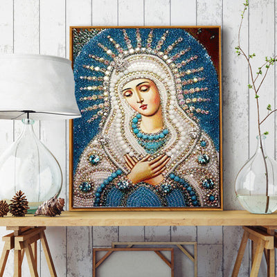 Diamond Embroidery 5D Round Crystal DIY Painting Cross Stitch Home Decor Mosaic Religious Paint Craft 30x40cm