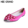 HEE GRAND 2018 New Summer Women Fashion Flats with Flowers Professional Causal Shoes Female Pregnant Women Flats XWD6354
