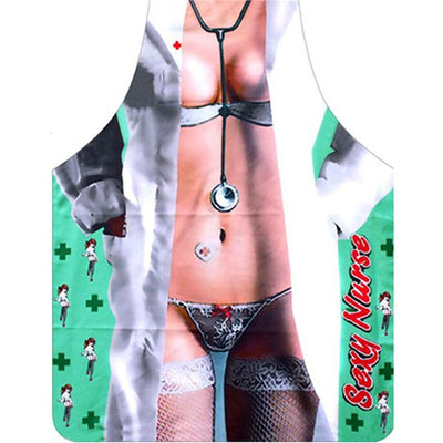 Novelty Cooking Kitchen Apron Sexy Doctor Printed Apron Cooking Grilling BBQ Apron