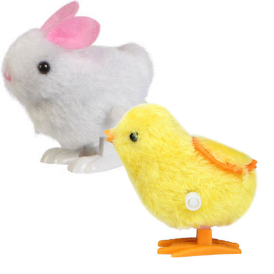 New Infant Child Toys Hopping Wind Up Easter Chick and Bunny