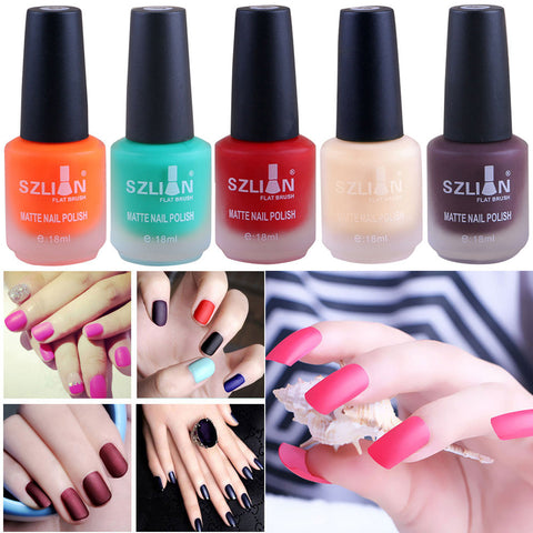 18ml Matte Dull Nail Polish Fast Dry Long Lasting Nail Art Matte Nail Polish Gel