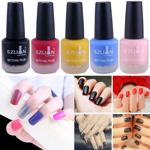 18ml Matte Dull Nail Polish Fast Dry Long Lasting Nail Art Matte Nail Polish Gel