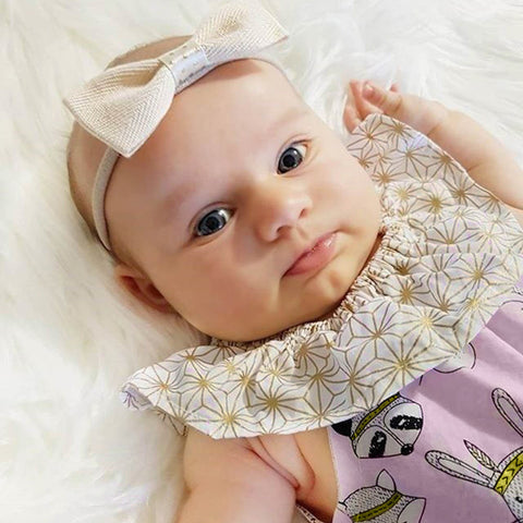 Infant Baby Girls Easter Cartoon Rabbit Print Romper Jumpsuit Playsuit Outfits