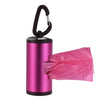 Colorful Pet Poop Holder Dog Waste Dispenser Aluminum Tube Includes 15pcs Waste Bags Refillable