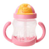 280ml Baby Feeding Bottle Cup Child Kids Silicone Training Drinking Water Straw Handle Feeding Bottles Cups 5 Colors