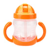 280ml Baby Feeding Bottle Cup Child Kids Silicone Training Drinking Water Straw Handle Feeding Bottles Cups 5 Colors