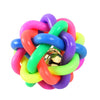 Pet Dog Chew Teeth Toys Colorful Rubber Ring Bell Twist Round Ball Pets Products