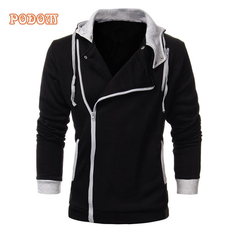 Autumn Winter 2018 Hoodies Men Sudaderas Hombre Hip Hop Mens Brand Zipper Jacket Hoodie Sweatshirt Slim Fit Men Hoody Coat 4XL