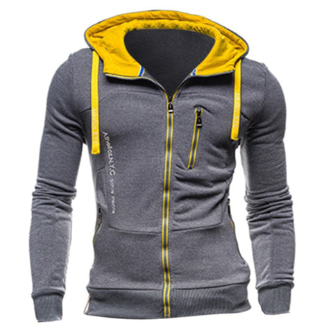 2018 Autumn Hoodies Men Hip Hop Brand Letter Hooded Zipper Jackets Hoodie Sweatshirts Casual Slim Fit Man Hoody Sudaderas Hombre