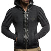 2018 Autumn Fashion Men Hoodies Brand Leisure Men Hoodie Sweatshirts Casual Zipper Hooded Jackets Male Rivet Hoody Moletom Punk