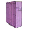 Blue Simple Design 68 Inch +70 Inch Folding Closet Wardrobe Clothes Stainless Rack Organizer Storage Wardrobe Cabinets