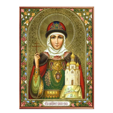 DIY Handmade Diamond Painting Set Religious Figure Resin Rhinestone Pasted Cross Stitch for Home Decoration 30*40cm