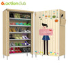 Actionclub Simple Fashion Cartoon Multi-store Shoes Cabinet Non-woven Cloth Dustproof Shoe Shelf 3D Pattern Shoe Organizer Rack