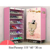 Actionclub Simple Fashion Cartoon Multi-store Shoes Cabinet Non-woven Cloth Dustproof Shoe Shelf 3D Pattern Shoe Organizer Rack