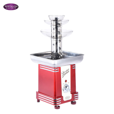 Nostalgia RFF500 50s-Style 3-Tier Chocolate Fondue Fountain Machine for Wedding Birthday Party Hotel Home