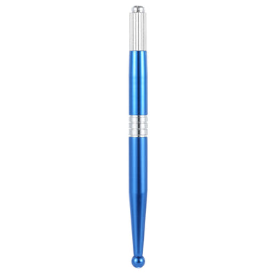 Permanent Eyebrow Tattooing Pen Zinc Alloy Embroidered Eyebrow Makeup Handmade Tattoo Pencil Positioning Tattoo Pen Blue