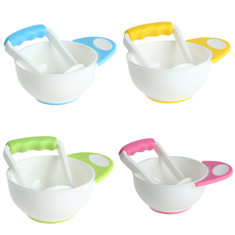 Baby Food Container Bowl Manual Grinding Dishes Cook Feeding Tools Kids Baby Fruit Food Containers Bowls Set